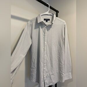 Mizzen+Main Men's Navy Patterned Dress Shirt